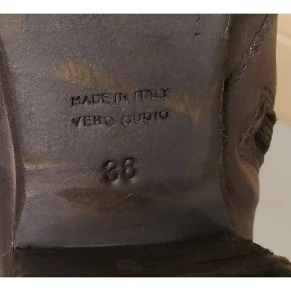 Gidigio Size 38 Charcoal Gray Leather w/ Suede Bootie / Ankle Booties  Italy EUC - Picture 11 of 12